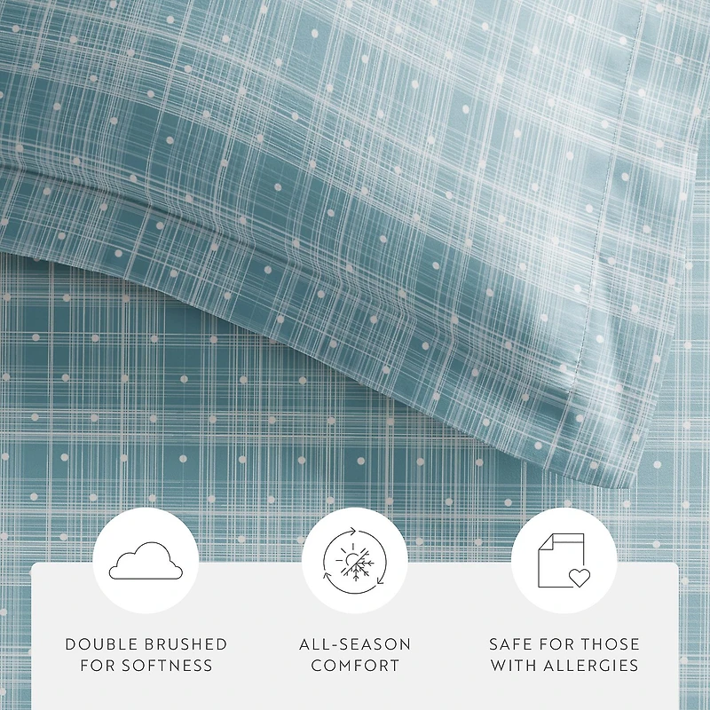 Casual Comfort Premium Ultra Soft Polka Dot Pattern Duvet Cover Set