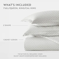 Casual Comfort Premium Ultra Soft Quatrefoil Pattern Duvet Cover Set