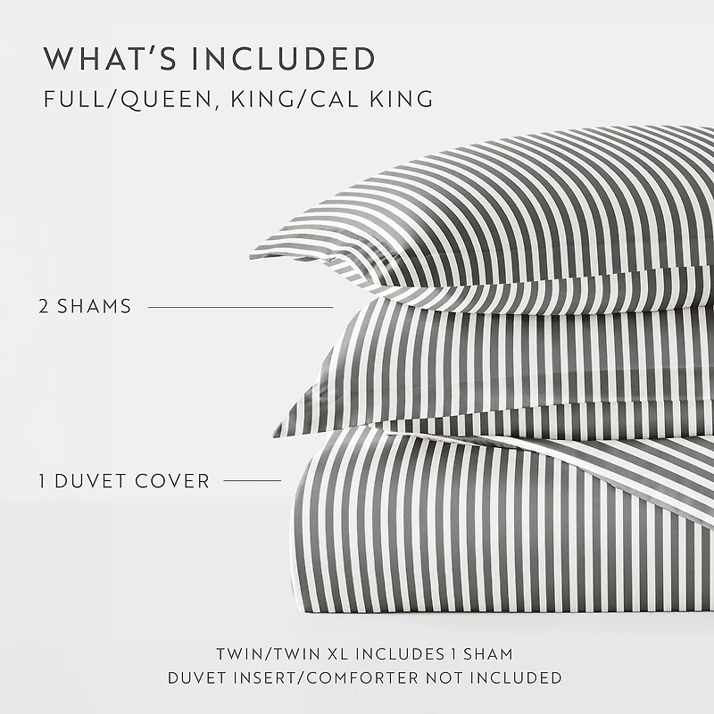 Casual Comfort Premium Ultra Soft Ribbon Pattern Duvet Cover Set
