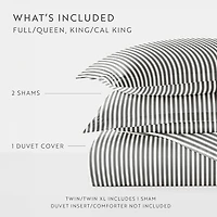 Casual Comfort Premium Ultra Soft Ribbon Pattern Duvet Cover Set