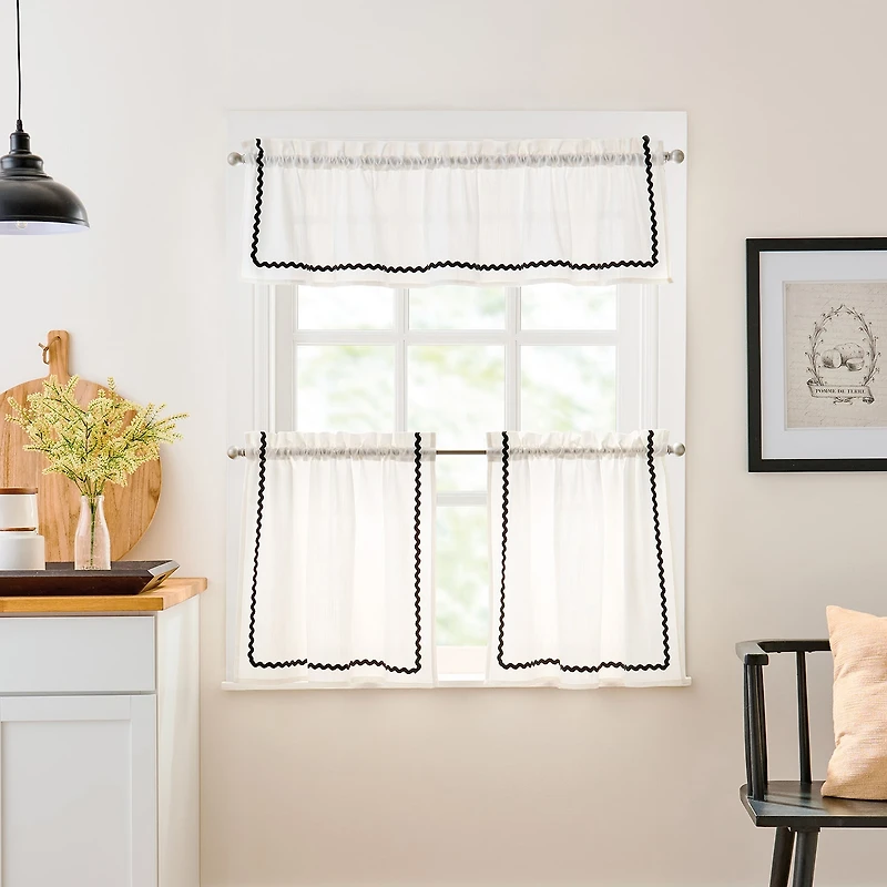 CURTIANWORKS Rita 2-pc. Rod Pocket Window Tier