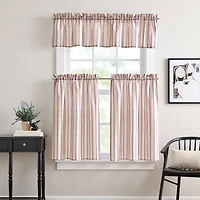 CURTIANWORKS Banner Stripe 3-pc. Rod Pocket Kitchen Curtains & Drapes Window Set
