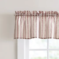 CURTIANWORKS Banner Stripe 3-pc. Rod Pocket Kitchen Curtains & Drapes Window Set