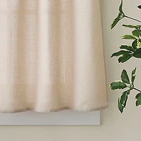 CURTIANWORKS Eldridge Waffle 3-pc. Rod Pocket Kitchen Curtains & Drapes Window Set