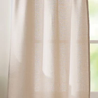CURTIANWORKS Eldridge Waffle 3-pc. Rod Pocket Kitchen Curtains & Drapes Window Set