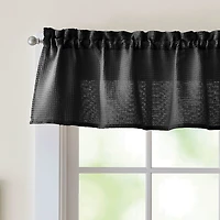 CURTIANWORKS Eldridge Waffle 3-pc. Rod Pocket Kitchen Curtains & Drapes Window Set