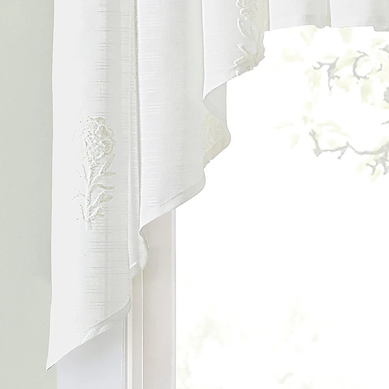 CURTIANWORKS Grace Floral Rod Pocket Valance