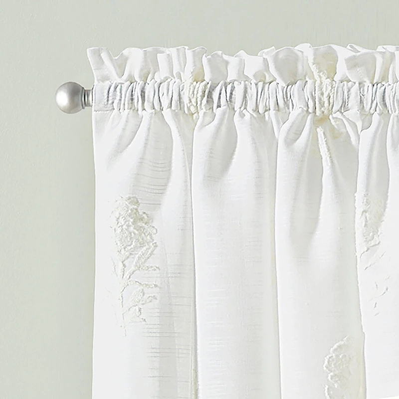 CURTIANWORKS Grace Floral Rod Pocket Valance
