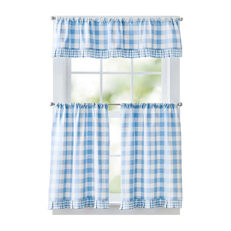 CURTIANWORKS Buffalo Rod Pocket Tailored Valance