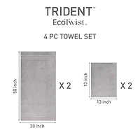 Trident Cotton And Viscose From Bamboo 4-pc. Bath Towel Set