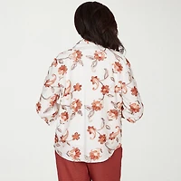 Alfred Dunner Spice Market Womens 3/4 Sleeve Layered Top