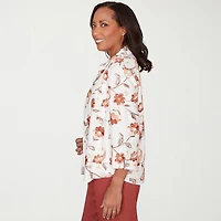 Alfred Dunner Spice Market Womens 3/4 Sleeve Layered Top