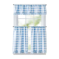 CURTIANWORKS Buffalo 2-pc. Rod Pocket Window Tier