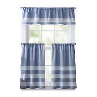 CURTIANWORKS Denim Yarn Dye Rod Pocket Tailored Valance