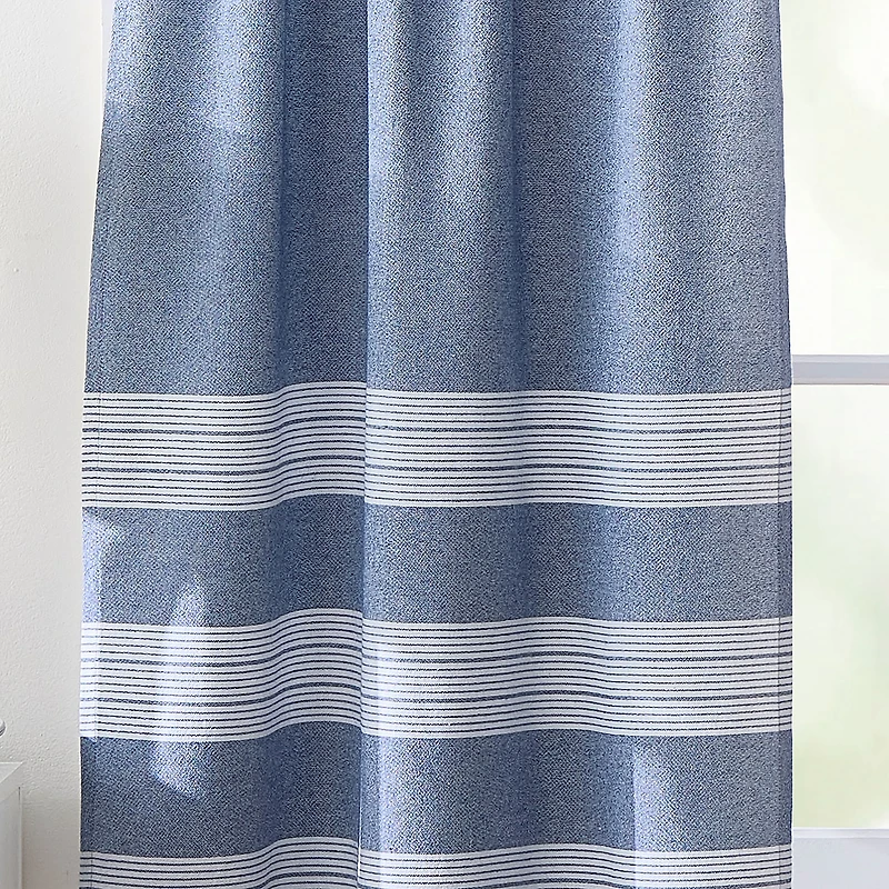 CURTIANWORKS Denim Yarn Dye Rod Pocket Tailored Valance