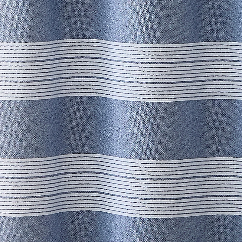 CURTIANWORKS Denim Yarn Dye Rod Pocket Tailored Valance
