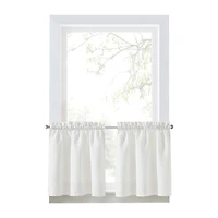 CURTIANWORKS Grace Floral 2-pc. Rod Pocket Window Tier