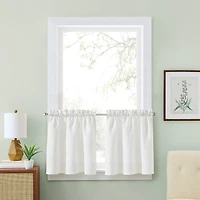 CURTIANWORKS Grace Floral 2-pc. Rod Pocket Window Tier