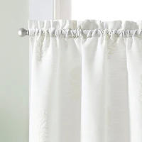 CURTIANWORKS Grace Floral 2-pc. Rod Pocket Window Tier