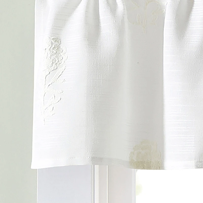 CURTIANWORKS Grace Floral Rod Pocket Tailored Valance
