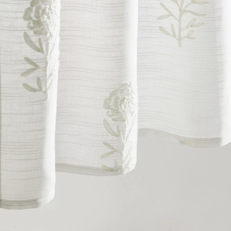 CURTIANWORKS Grace Floral Rod Pocket Tailored Valance