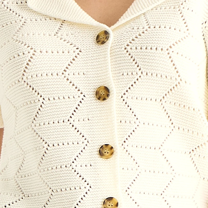 Liz Claiborne Womens Short Sleeve Polo Sweater