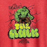 Brand New Day The Hulk Womens Crew Neck Short Sleeve Regular Fit Spiderman Graphic T-Shirt