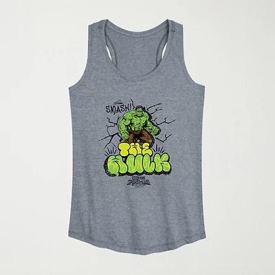 Brand New Day The Hulk Womens Crew Neck Sleeveless Spiderman Tank Top