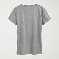 Florals Womens Crew Neck Short Sleeve Regular Fit Moana Graphic T-Shirt