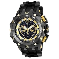 Invicta® Venom Mens Black Dial Gold-Tone Stainless Steel Bracelet Strap Watch 20430