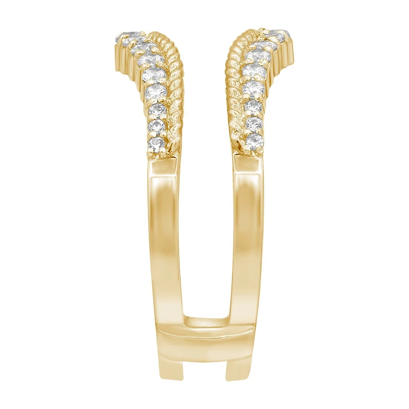 Womens 3/ CT. T.W. Natural White Diamond 14K Gold Ring Guard