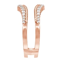 Womens 3/8 CT. T.W. Natural White Diamond 14K Gold Ring Guard