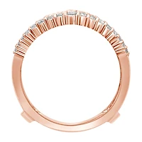 Womens 3/8 CT. T.W. Natural White Diamond 14K Gold Ring Guard