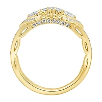 Womens 3/4 CT. T.W. Natural White Diamond 14K Gold Ring Guard