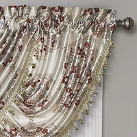 Regal Home Regency Medallion Rod Pocket Waterfall Valance