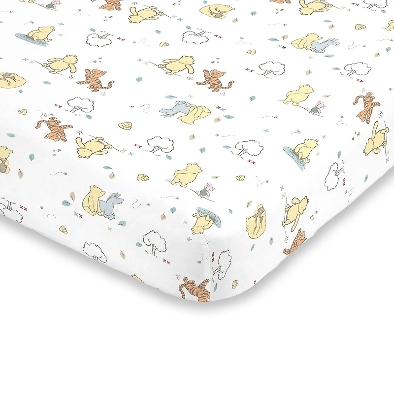 Nojo Classic Pooh Mini Winnie The Pooh Crib Sheet