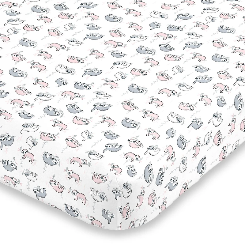 Nojo Super Soft Sloth Crib Sheet