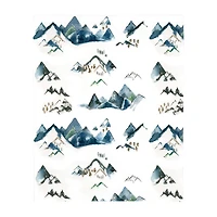 Nojo Watercolor Mountain  Mini Crib Sheet