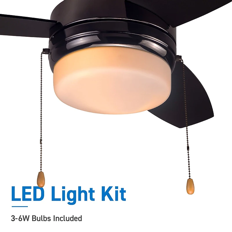 Commercial Cool 42” Modern Ceiling Fan With Lights Cools Up To 175 Sq Ft With Reversible Dual Finish Blades
