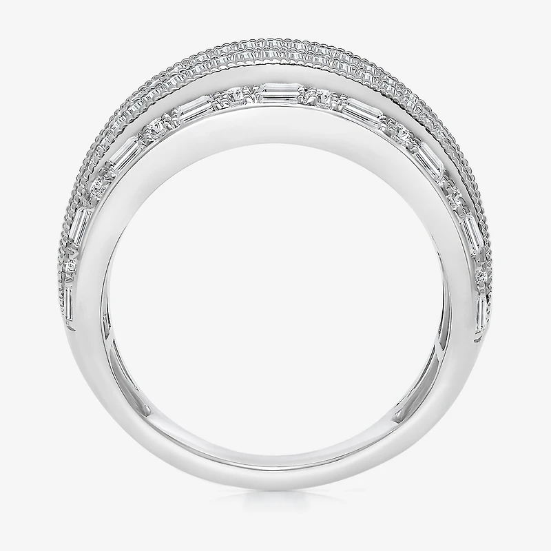 (I / I1) Womens 2 CT. T.W. Lab Grown White Diamond 10K Gold Anniversary Band