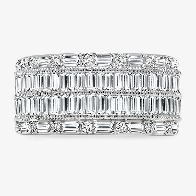 (I / I1) Womens 2 CT. T.W. Lab Grown White Diamond 10K Gold Anniversary Band