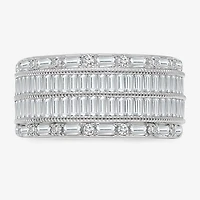 (I / I1) Womens 2 CT. T.W. Lab Grown White Diamond 10K Gold Anniversary Band