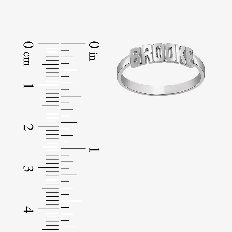 Personalized Block Name Ring