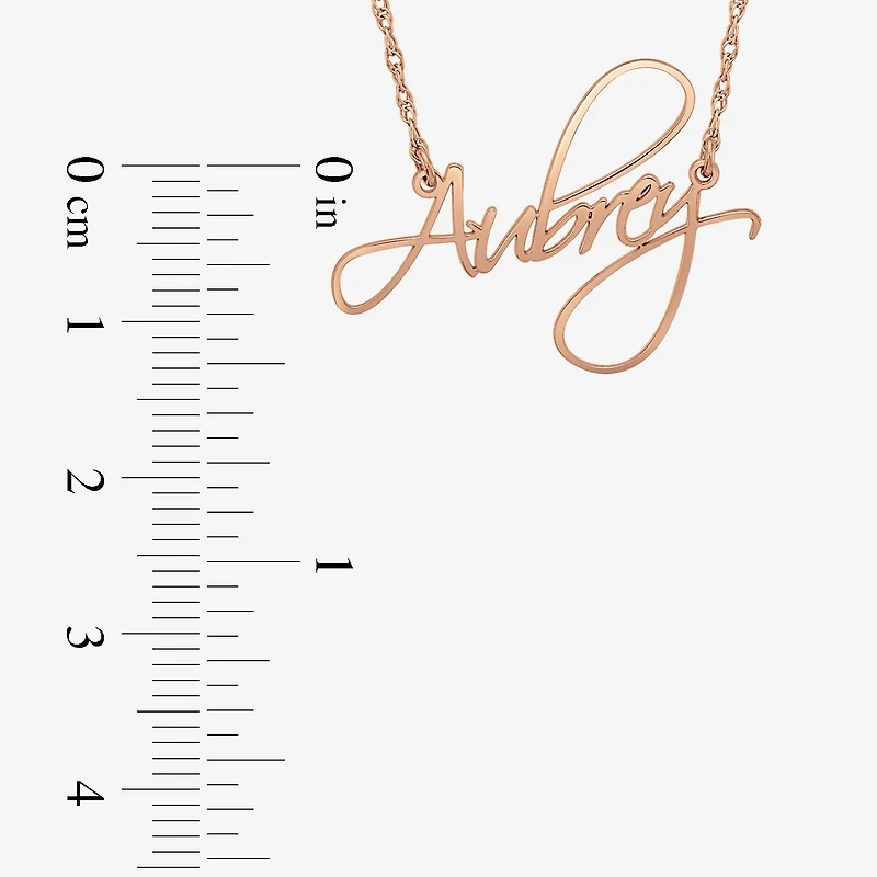 Personalized 27mm Cursive Name Pendant Necklace