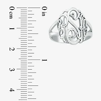 Personalized 14K Gold Over Sterling Silver Monogram Ring
