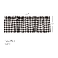 Annie Buffalo Check Rod Pocket Tailored Valance