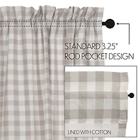Annie Buffalo Check Multi-Pack Rod Pocket Swag Valance