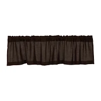 Chocolate Burlap Tailored Valance