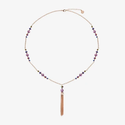 Liz Claiborne Tassel Womens Round 30 Inch Pendant Necklace