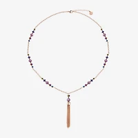 Liz Claiborne Tassel Womens Round 30 Inch Pendant Necklace